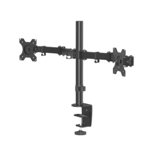 Hama Soporte de Mesa con Brazos Articulados para 2 Monitores de 13 a 32" - Capacidad 8kg - Altura Ajustable - Inclinacion 45º - Giro 180º - Acero - VESA 100x100 - 86.18x6.96x40.64cm - Color