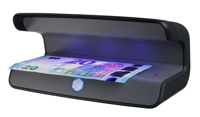Safescan 55 LED Detector de Billetes Falsos UV - Reflector Integrado - Apto para Pasaportes, Documentos de Identificacion y Tarjetas de Credito