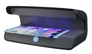 Safescan 55 LED Detector de Billetes Falsos UV - Reflector Integrado - Apto para Pasaportes, Documentos de Identificacion y Tarjetas de Credito