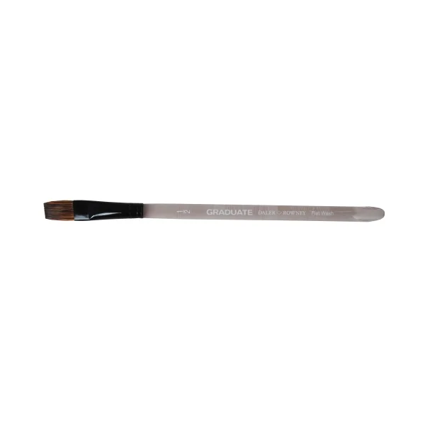 Daler Rowney Graduate Pincel Acuarela - Mezcla de Pelo de Pony y Sintetico - Mango Corto - Plano Lavis 1/2" · Pack de 3 uds.