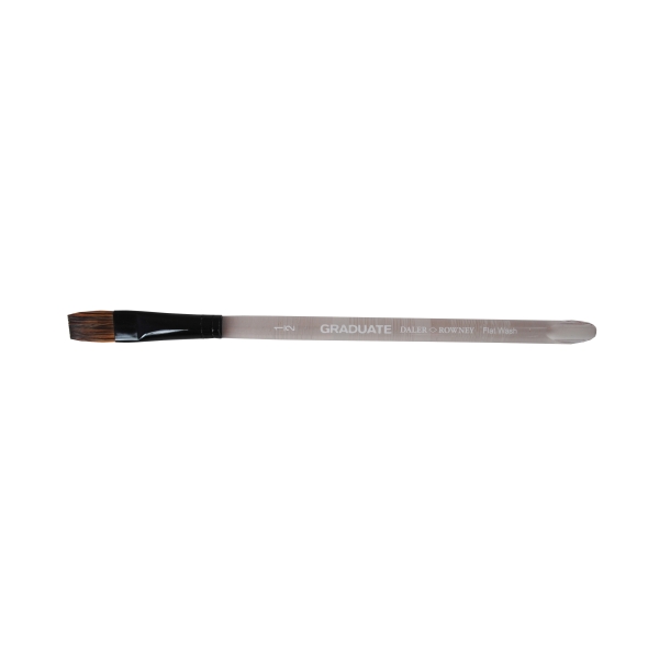 Daler Rowney Graduate Pincel Acuarela - Mezcla de Pelo de Pony y Sintetico - Mango Corto - Plano Lavis 1/2" · Pack de 3 uds.