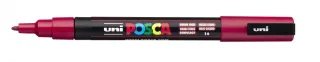 Posca PC-3M Marcador de Pintura - Punta Conica 0.9-1.3mm - Tinta Base al Agua - Resistente a la Luz - Color Rojo Oscuro · Pack de 6 uds.
