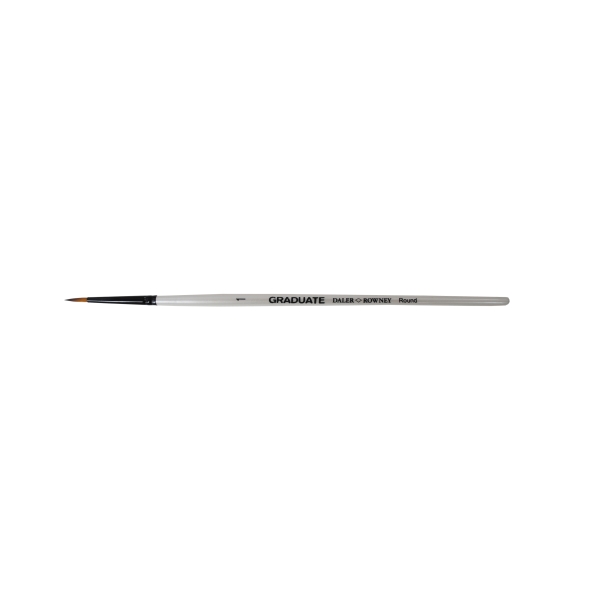 Daler Rowney Graduate Pincel Multitecnica - Pelo Sintetico - Mango Corto - Redondo Nº1 · Pack de 3 uds.