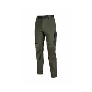 Upower World Pantalon Elastico y Resistente - Talla 2XL - Repelente al Agua, Transpirable, Secado Rapido, Multiples Bolsillos, Cintura Ajustable, Proteccion DPI1 - Color Verde Oscuro