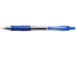 Pilot Boligrafo de Gel G2 Rollerball Retractil - Recargable - Punta de Bola Redonda 0.7mm - Trazo 0.32mm - Grip Ergonomico - Color Azul · Pack de 12 uds.