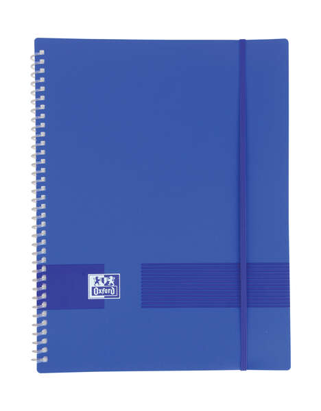 Oxford Live & Go A4 Carpeta de Fundas - Tapa de Plastico Opaco - Espiral 20 Fundas - Color Azul Marino · Pack de 10 uds.