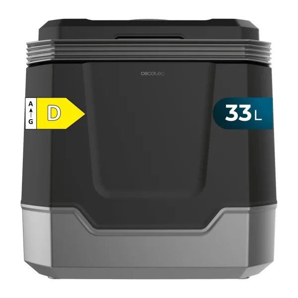 Cecotec Bolero TravelCooling 33L D Nevera Portatil - Capacidad 33L - 12V/220V - Temperatura Regulable - Enfria hasta 8ºC - Funcion Calentamiento hasta 65ºC - Color Negro y Gris