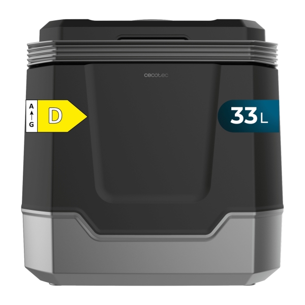 Cecotec Bolero TravelCooling 33L D Nevera Portatil - Capacidad 33L - 12V/220V - Temperatura Regulable - Enfria hasta 8ºC - Funcion Calentamiento hasta 65ºC - Color Negro y Gris
