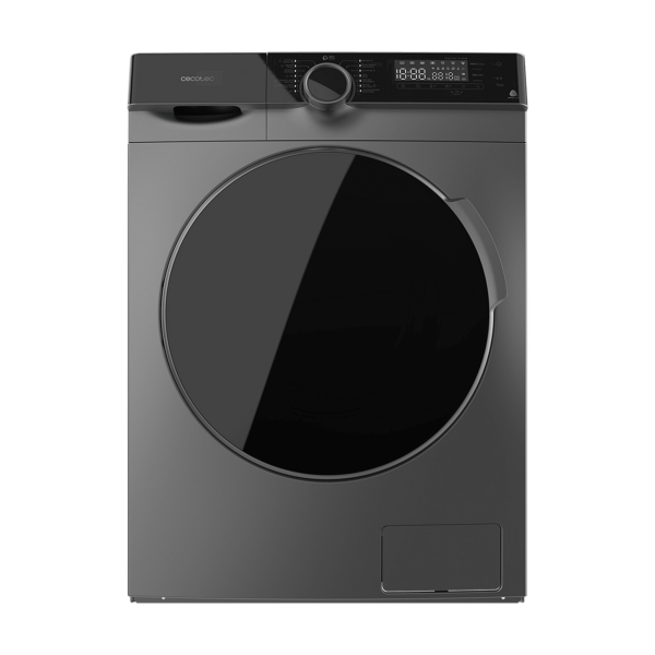 Cecotec Bolero DressCode 121000 Steel Lavadora de Carga Frontal - Capacidad 12kg - Velocidad 1400rpm - Motor Inverter - Inicio Programable - 14 Programas - Color Gris Oscuro