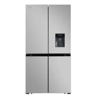 Cecotec Bolero CoolMarket 4D 564 Inox E Frigorifico Americano 4 Puertas - 564L - Total Nofrost - Dispensador de Agua - Congelacion Ultrarapida - Frio Envolvente - Clase E - 183x91cm - Color