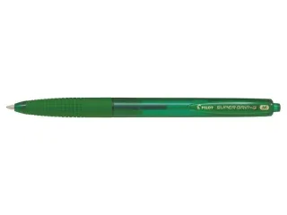 Pilot SuperGrip G Boligrafo de Bola Retractil - Punta Redonda 1.0mm - Trazo 0.4mm - Tinta de Aceite - Grip Ergonomico - Color Verde · Pack de 12 uds.