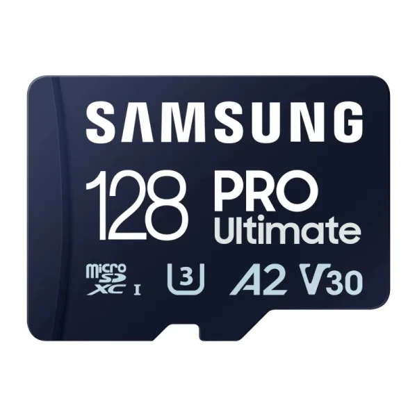 Samsung PRO Ultimate Tarjeta Micro SDXC 128GB UHS-I U3 A2 V30 con Adaptador SD