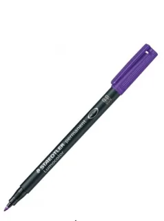Staedtler Lumocolor 317 Rotulador Permanente - Punta Media Redonda - Trazo 1mm Aprox - Capuchon con Clip - Secado Rapido - Color Violeta · Pack de 10 uds.