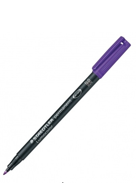 Staedtler Lumocolor 317 Rotulador Permanente - Punta Media Redonda - Trazo 1mm Aprox - Capuchon con Clip - Secado Rapido - Color Violeta · Pack de 10 uds.