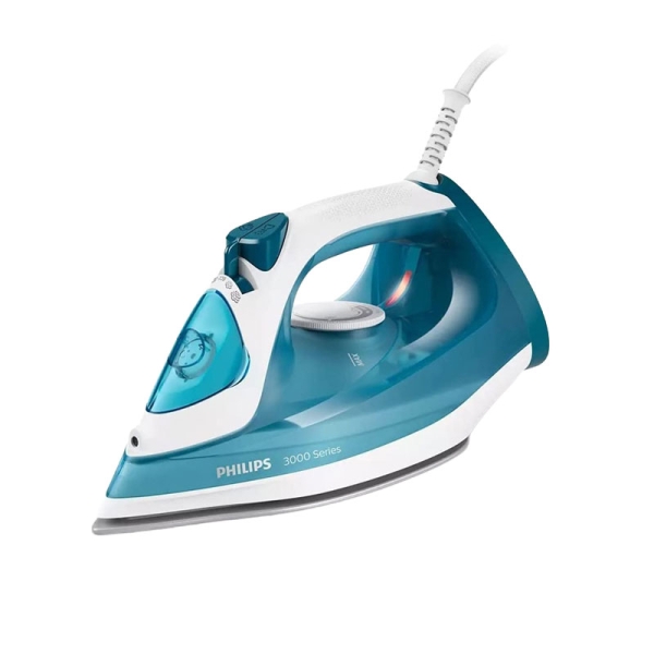Philips Plancha de Ropa - Potencia 2100W - Deposito de 300ml - Suela Ceramica Antiadherente - Cable 1.9m - Termostato Regulable - Sistema Antigoteo y Antical - Punta de Precision Triple - Co