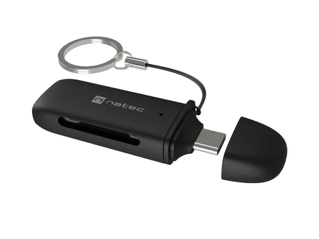 Natec Scarab C Lector de Tarjetas - SD,MICRO SD - USB-C - Color Negro