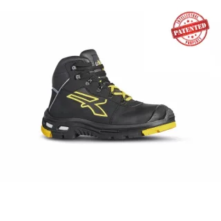Upower Cosmo S Calzado Altos de Seguridad Laboral - Talla 38 - Piel Pull-Up Suave, Refuerzos Puntera PU, Costuras Kevlar, Suela PU/Vibram, Puntera Aluminio AirToe, Antiperforacion Textil - C