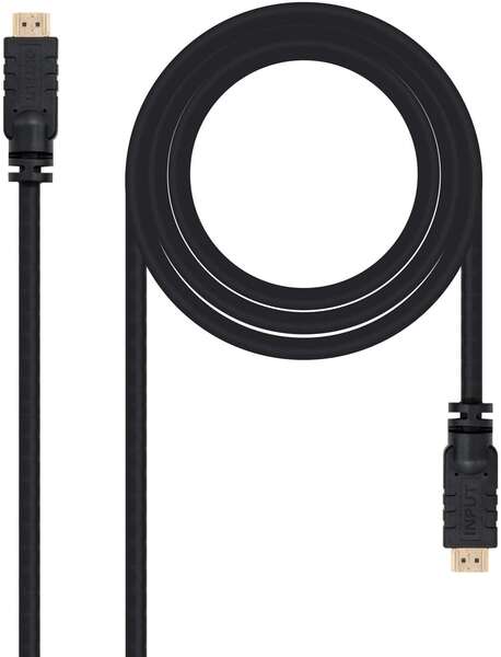 Nanocable Cable HDMI v1.4 con Repetidor Macho a HDMI v1.4 Macho 20m - Alta Velocidad - Color Negro