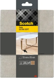 Scotch Almohadilla de Fieltro Adhesiva - Extra Suaves - 215 x 170mm - Color Gris