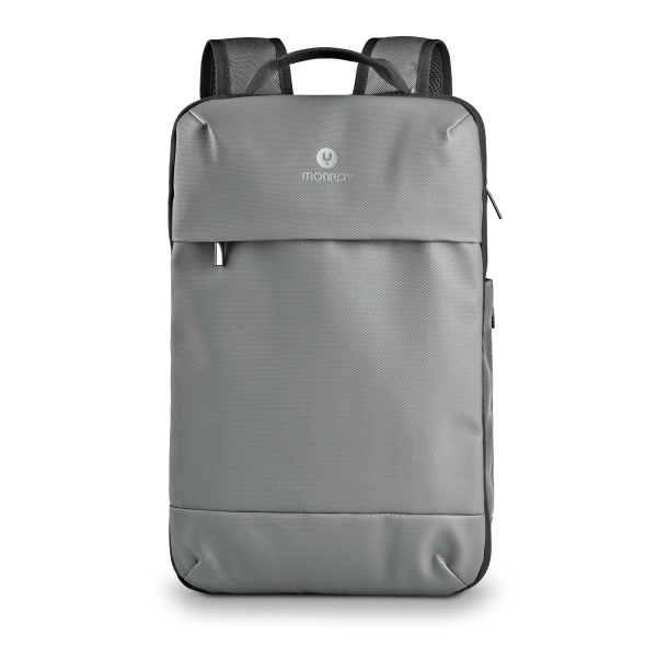 NGS Monray Sacks Horizon Mochila Expandible para Portatil hasta 14,1" - Suave Acolchado Interno - Resistente al Agua - Bolsillo Antirrobo - 10L Expandible a 20L - Color Gris