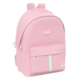 Safta el Ganso Basics Pink Mochila para Portatil hasta 15.6" - Conector USB - Base Acolchada - Bolsillo Frontal - Tirador Doble - Hombreras Ergonomicas - Asa Superior - 310x180x440mm - Color