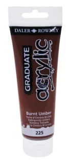 Daler Rowney Graduate Pintura Acrilica - Tubo de Plastico - 120ml - Color Sombra Tostada