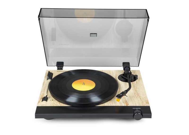 Thomson TT702 Giradiscos Preamplificado Premium - Conexion RCA - Color Madera/Aluminio