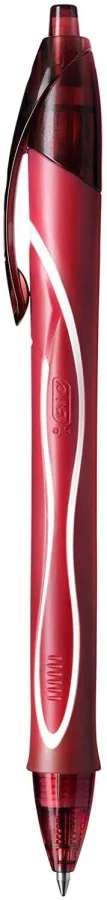 Bic Gel-Ocity Quick Dry Boligrafo de Gel Retractil - Punta Media de 0.7 mm - Tinta de Gel - Anti-Manchas - Secado Ultra Rapido - Color Rojo · Pack de 12 uds.