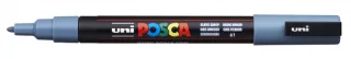 Posca PC-3M Marcador de Pintura Base al Agua - Punta Conica de Poliester 0.9-1.3mm - Linea Fina - Resistente a la Luz - Color Gris Pizarra · Pack de 6 uds.