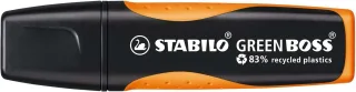 Stabilo Green Boss Marcador Fluorescente - Fabricado con un 83% de Plastico Reciclado - Trazo entre 2 y 5mm - Recargable - Color Naranja · Pack de 10 uds.