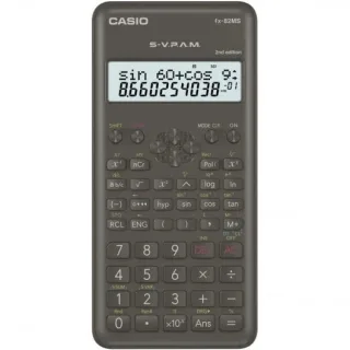 Casio Calculadora Cientifica FX-82MS 2ª Ed.- Pantalla LCD de 2 Lineas - 240 Funciones Integradas - 8 Memorias de Variables - Calculo de Porcentajes - Alimentacion 1 Pila AA