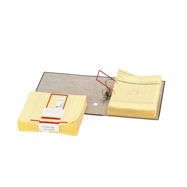 Elba Encuadernadores Data-Clip Plastico con Alambre Interior - Facil de Usar - Resistente - Color Rojo · Pack de 10 uds.