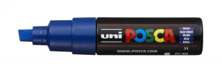 Posca PC-8K Marcador de Pintura - Punta Biselada Acrilica 8mm - Tinta Base al Agua - Resistente a la Luz - Ideal para Carteleria y Decoracion - Color Azul · Pack de 6 uds.