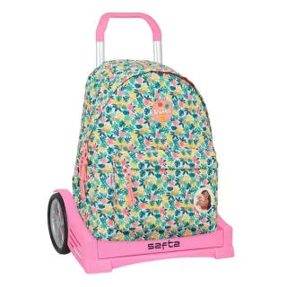 Safta Vaiana Mochila para Portatil hasta 14.1" - Portabotellas - Tirador Doble - Hombreras Ergonomicas - Espalda Acolchada - Asa Superior - Mochila Extraible - 17.35L - 310x130x430mm - Color