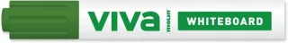Molin Viva Rotulador para Pizarra Blanca - Punta Redonda de Fibra Sintetica - Trazo 3mm - Tinta con Base de Alcohol - Color Verde · Pack de 12 uds.