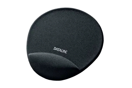 Esselte Dataline Alfombrilla con Reposamuñecas - Medidas 220x245x25mm - Base Antideslizante - Control del Raton Mejorado - Color Negro