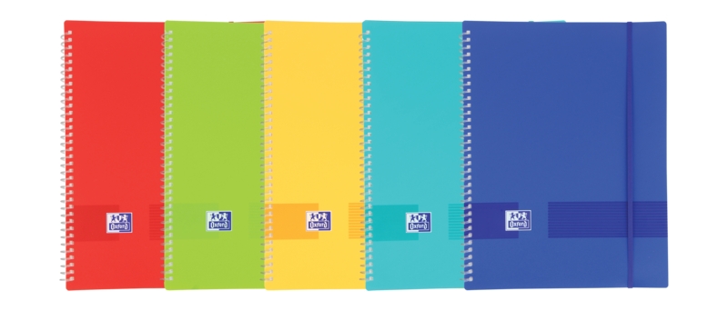 Oxford Live & Go A4 Carpeta de Fundas - Tapa de Plastico Opaco - Espiral 40 Fundas - Color Vivos · Pack de 10 uds.