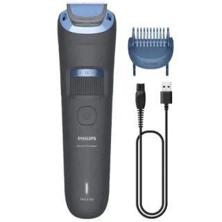 Philips BT3617/15 Recortadora de Barba Series 3000 - Cuchillas Autoafilables con Puntas Redondeadas - 20 Posiciones 0.5‑10mm con Dial de Precision - Tecnologia Lift & Trim para Recorte Unifo