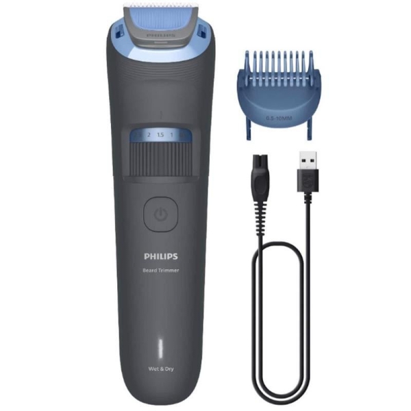 Philips BT3617/15 Recortadora de Barba Series 3000 - Cuchillas Autoafilables con Puntas Redondeadas - 20 Posiciones 0.5‑10mm con Dial de Precision - Tecnologia Lift & Trim para Recorte Unifo