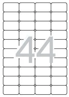 Apli Etiquetas Translucidas Resistentes Intemperie 48.5 x 25.4mm 20 Hojas