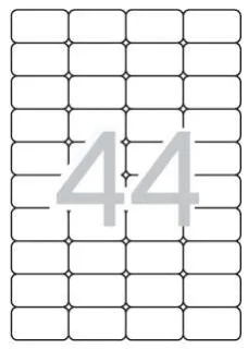 Apli Etiquetas Translucidas Resistentes Intemperie 48.5 x 25.4mm 20 Hojas