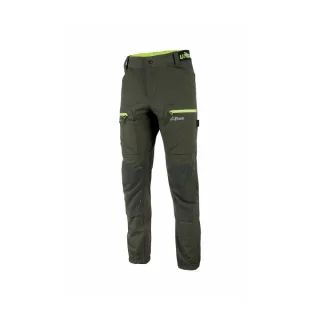 Upower Harmony Pantalones de Trabajo de Verano - Talla 2XL - Corte Jogging, Impermeables, Secado Rapido, Multiples Bolsillos, Detalles Reflectantes - Color Verde Oscuro