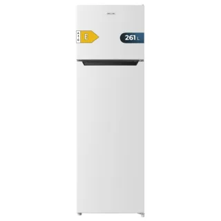 Cecotec Bolero CoolMarket 2D 261 White E Frigorifico Dos Puertas - Capacidad 261L - Defrost - Congelacion Ultrarapida - Display Interior - Puerta Reversible - Clase E - 54x54x169.3cm - Color