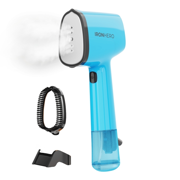 Cecotec IronHero V-1500 Essential Plancha de Vapor Vertical - 1500W - Suela Ceramica - 25g/min de Vapor Continuo - 2 Modos de Vapor - Sistema de Autoapagado - Cepillo Quitapelusas - Color Az