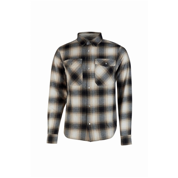 Upower Cedar Camisa de Trabajo Hombre - Talla 2XL - Alto Rendimiento Termico, Franela Suave a Cuadros, Bolsillos con Botones Perlados, Proteccion DPI1, Diseño con Pliegues en el Dorso - Colo