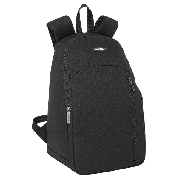 Safta Mochila - Isotermica - Cremallera Doble - Bolsillo Frontal - Hombreras Acolchadas - Material Repelente - Asa Superior - 14.5L - 230x180x360mm - Color Negro