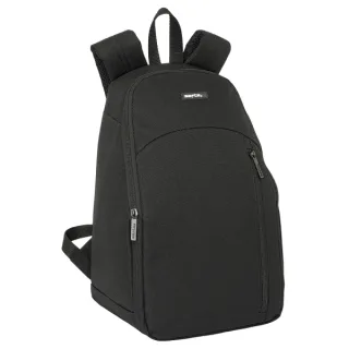 Safta Mochila - Isotermica - Cremallera Doble - Bolsillo Frontal - Hombreras Acolchadas - Material Repelente - Asa Superior - 14.5L - 230x180x360mm - Color Negro