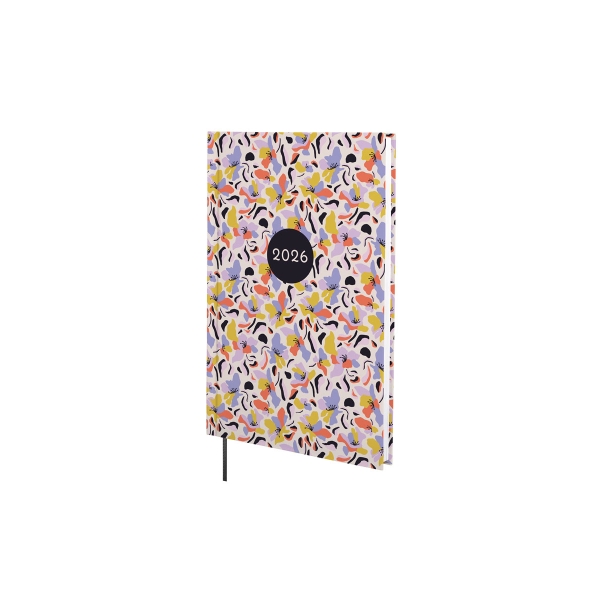 Finocam Dynamic Porto Design Agenda - Anual 2026 - Tapa Dura - Formato Y10 - 145x12x210mm - Semana Vista en Vertical - Tematica de Flores