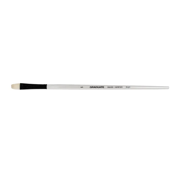 Daler Rowney Graduate Pincel para Oleo - Pelo de Cerda Natural - Mango Largo - Bright - N°6