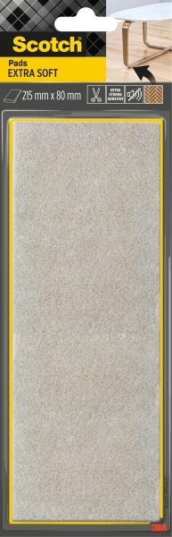 Scotch Almohadilla de Fieltro Adhesiva - Extra Suaves - 215 x 80mm - Color Beige